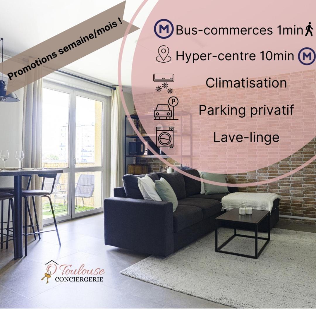 Appartement Delicieuse Parenthese - Clim - Terrasse - Parking Toulouse